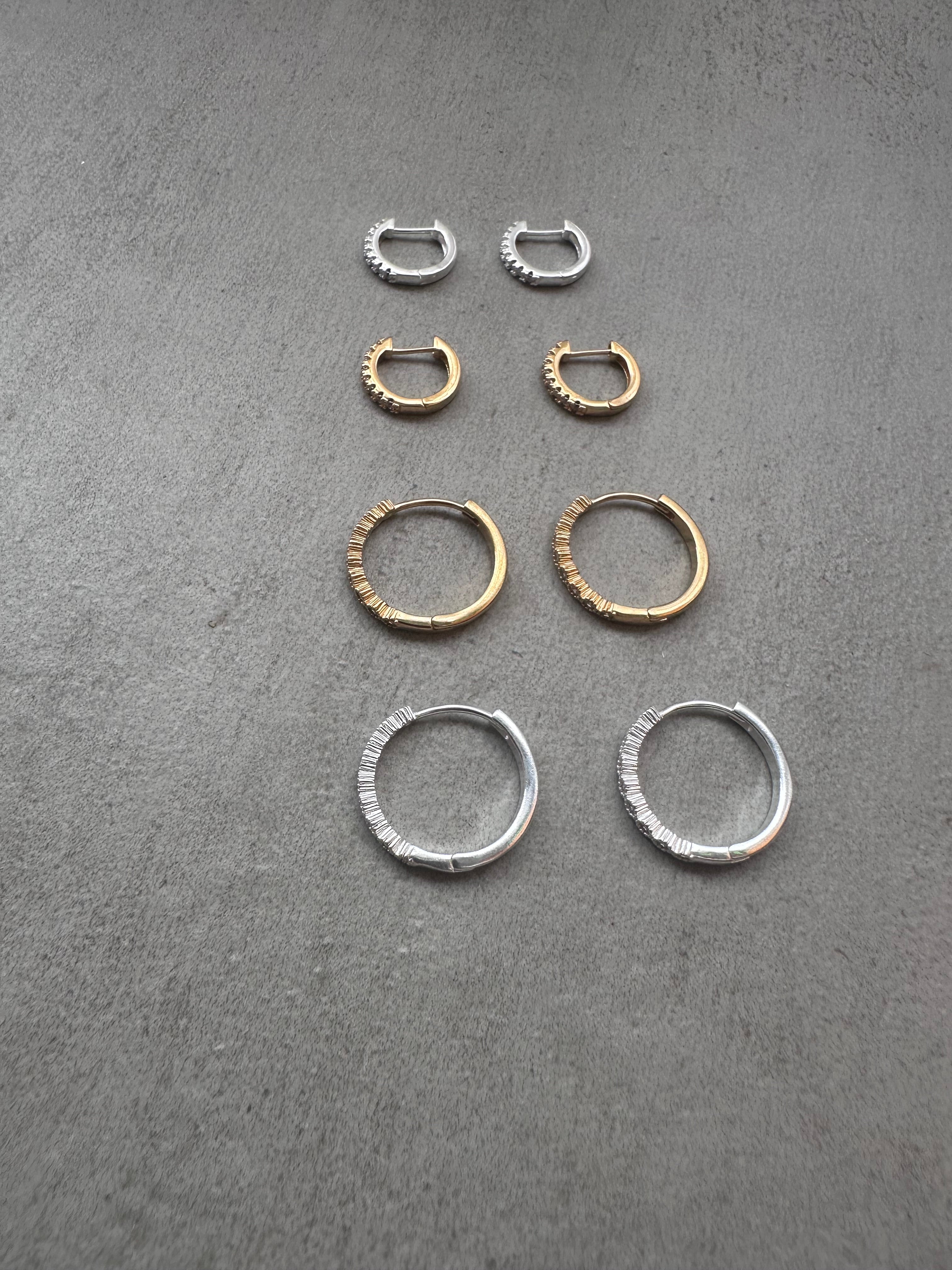 Textured Brass Hoops