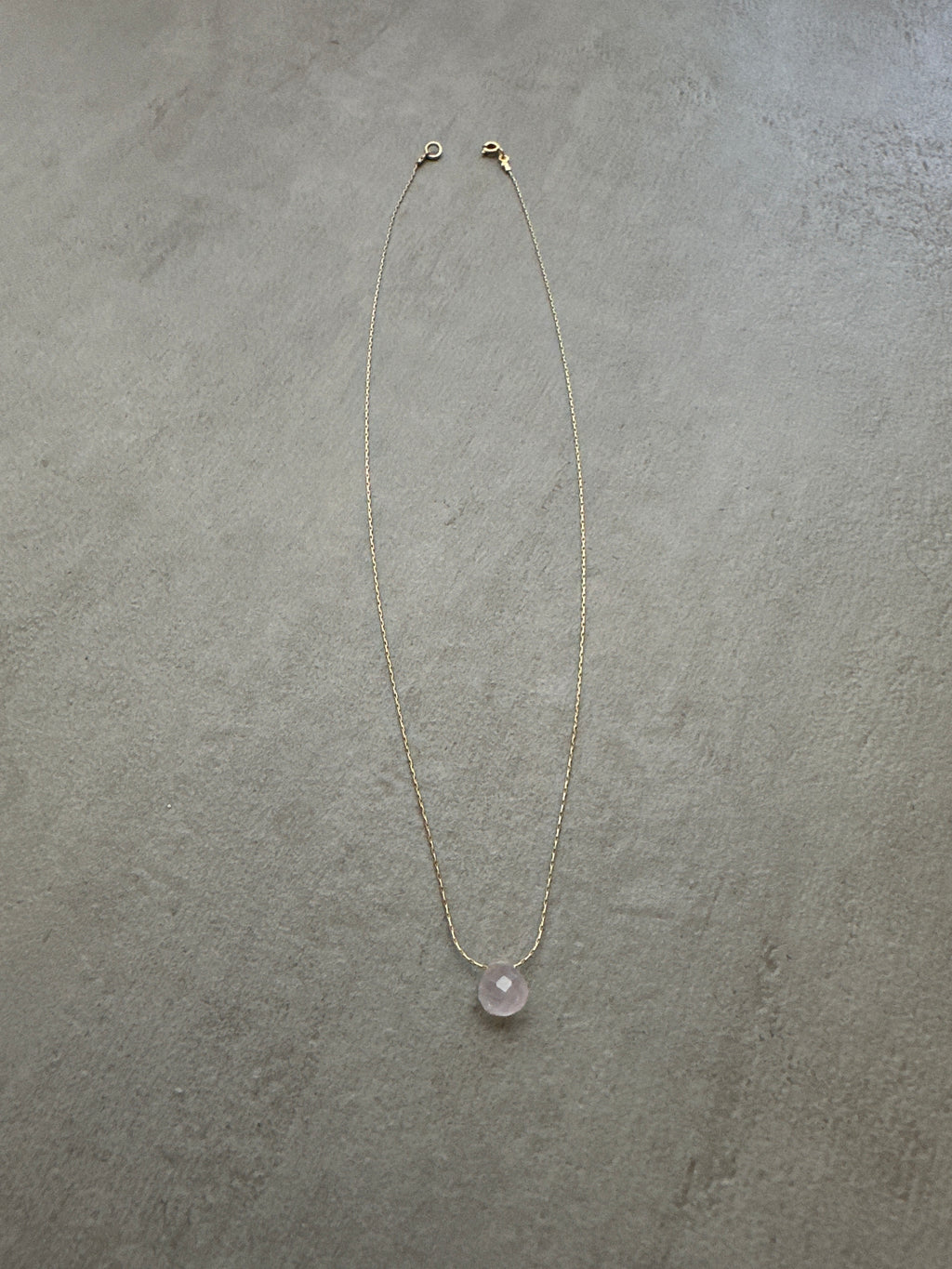 Rose Quartz Drop Necklace