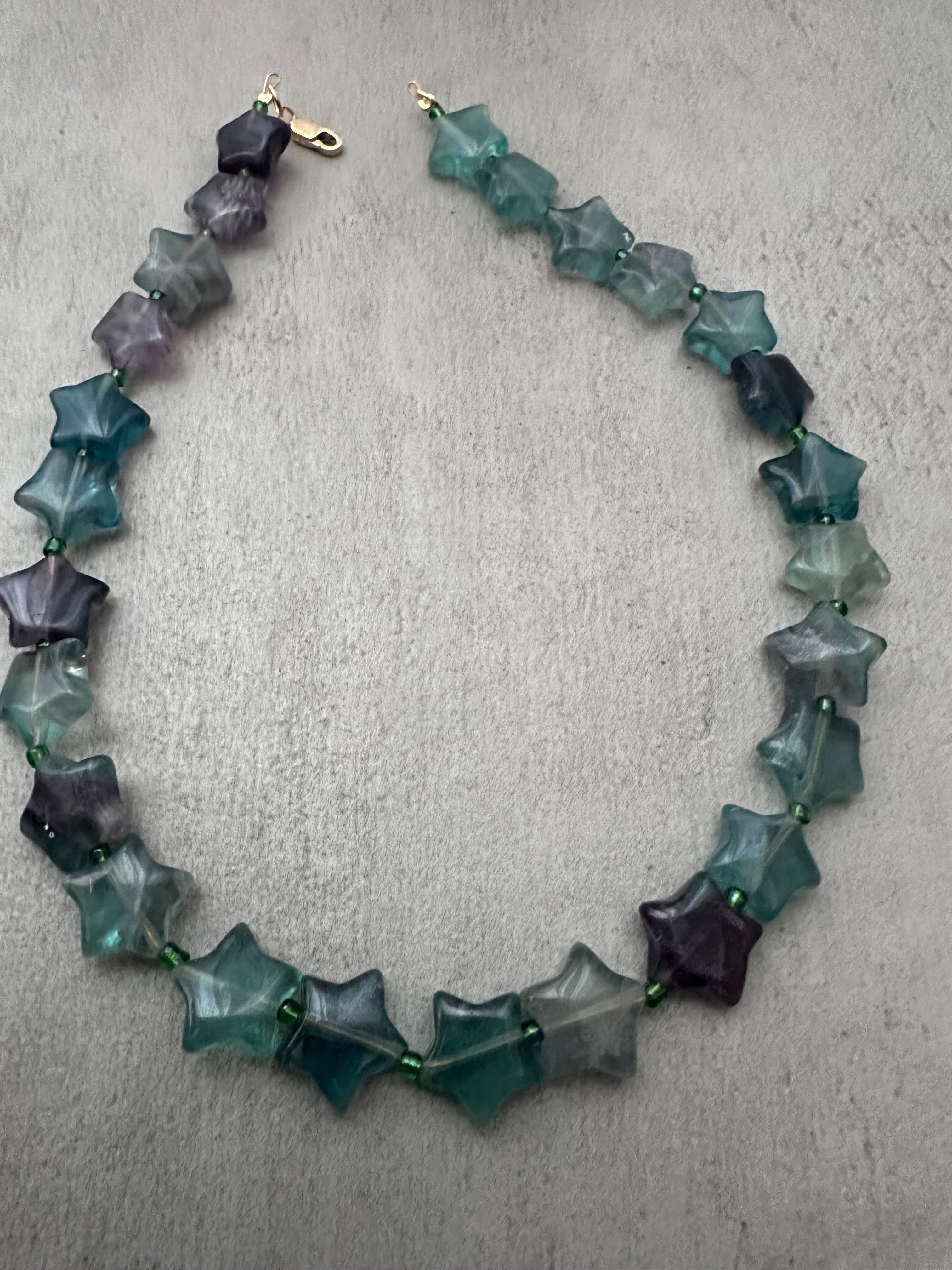 Star agate statement necklace