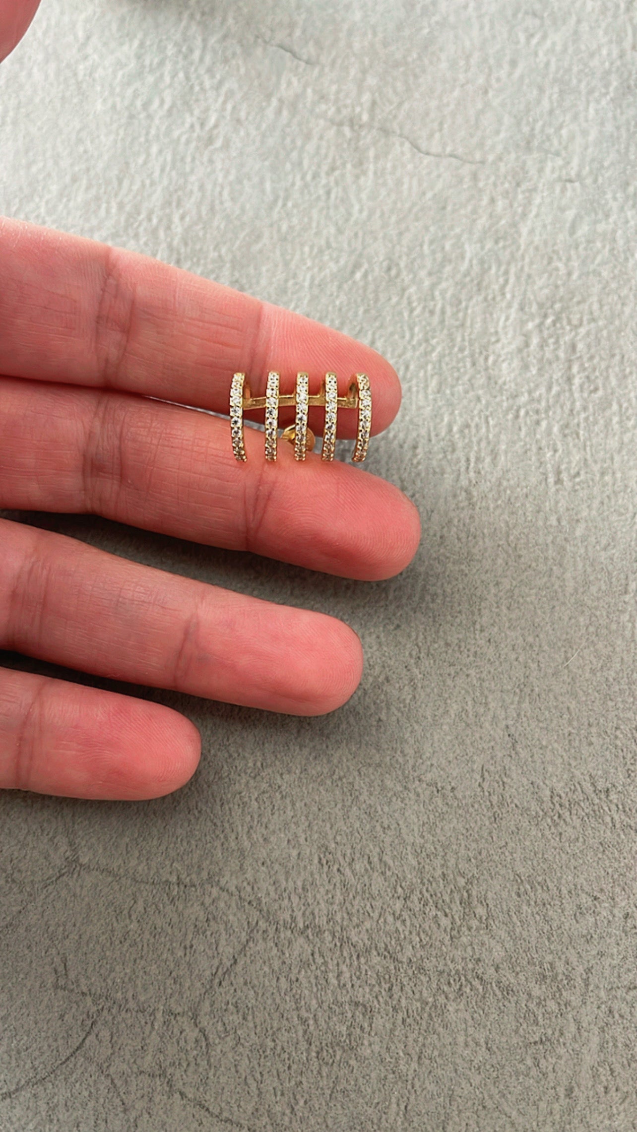 Gold Multi-Hoop Illusion Earrings