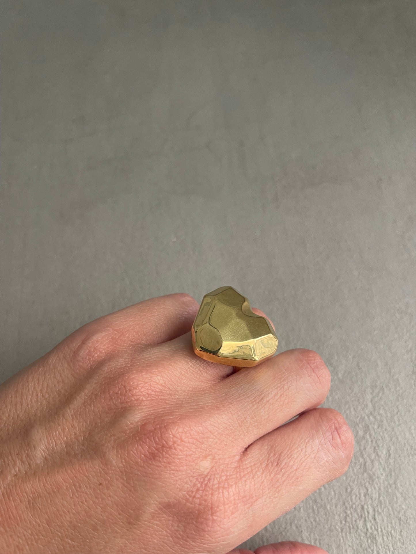 Silver/ gold-plated heart ring