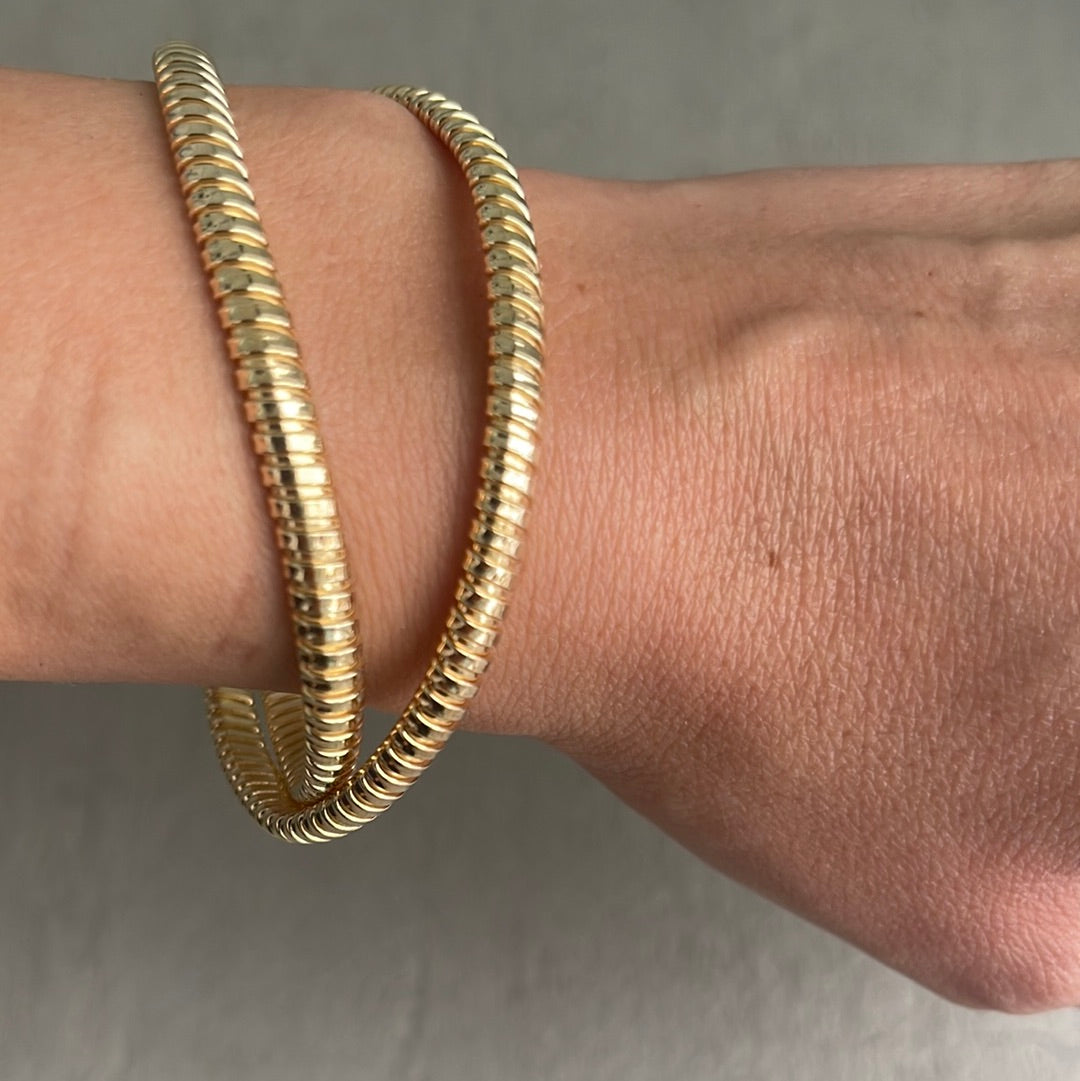 Double gold-plated bangle