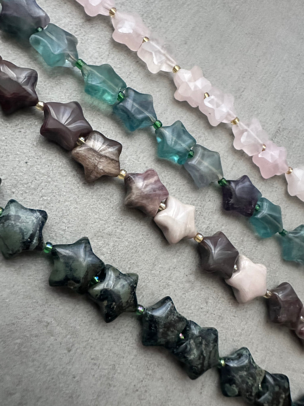 Star agate statement necklace