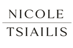 Black text 'NICOLE TSIAILIS' on a white background