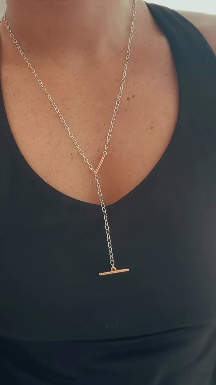 2-in-1 Necklace & Bracelet – Gold & Silver