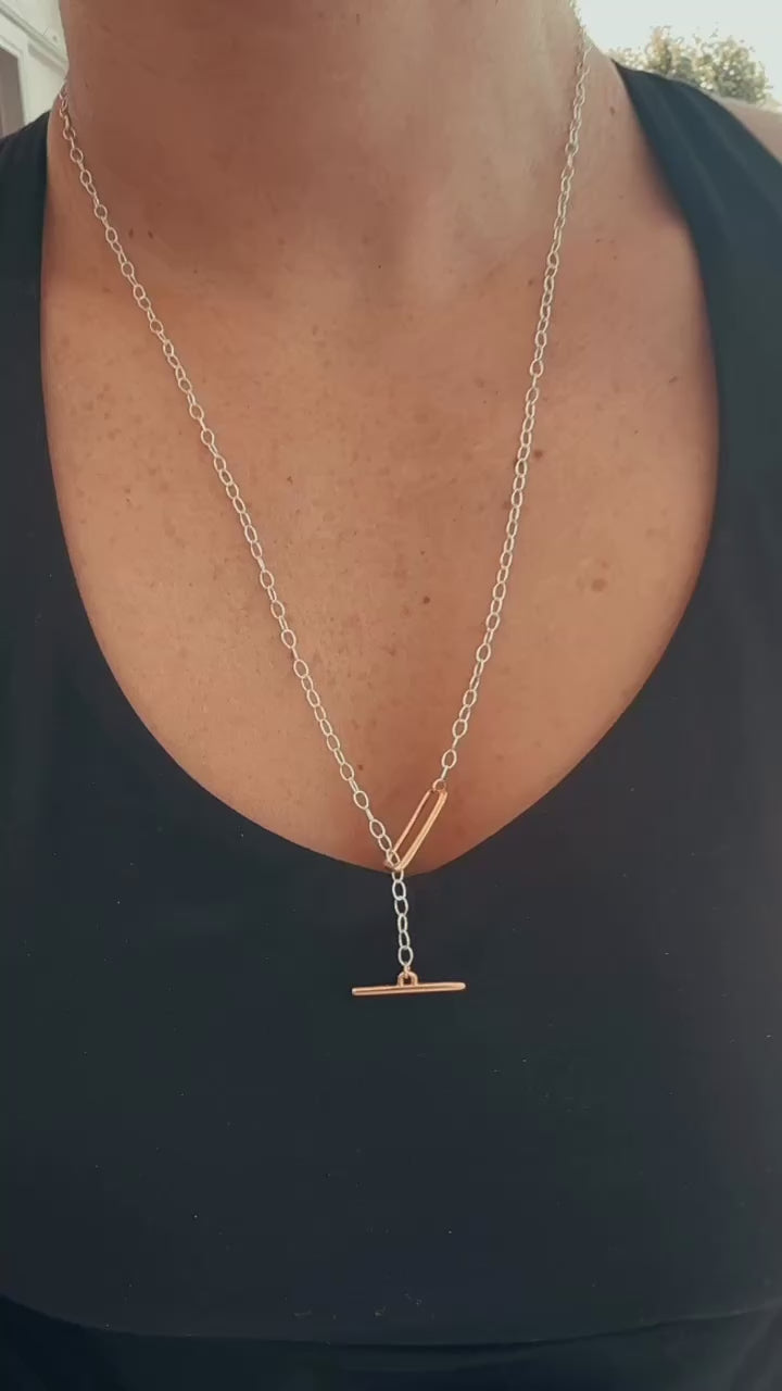 2-in-1 Necklace & Bracelet – Gold & Silver