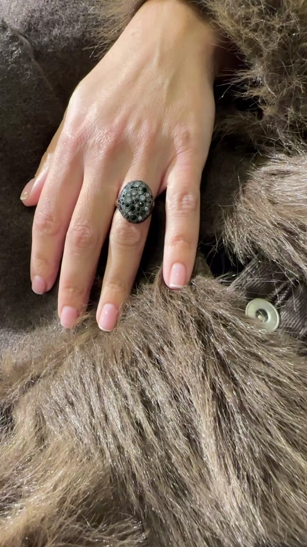 Midnight Pavé Dome Ring